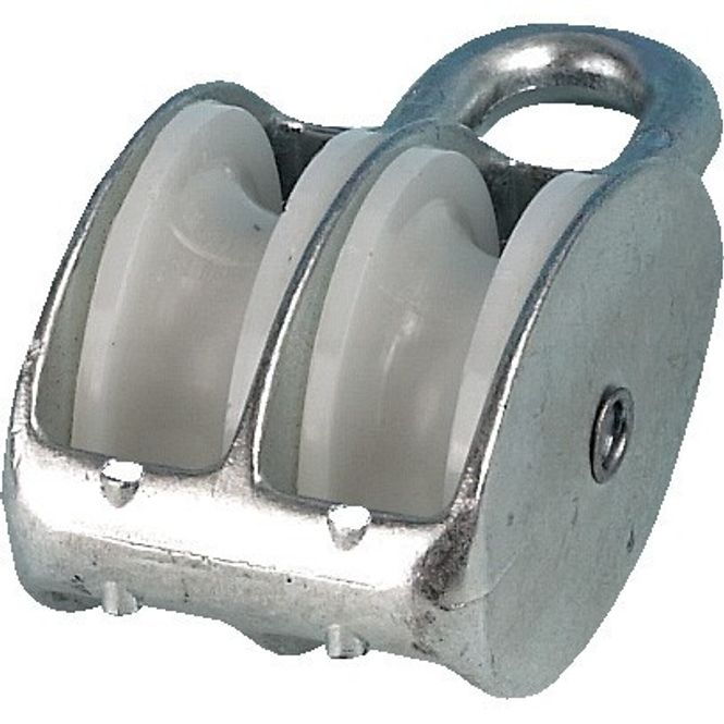 Hovedbilde Blokk, dobbel, aluminium 40mm (8mm tau)